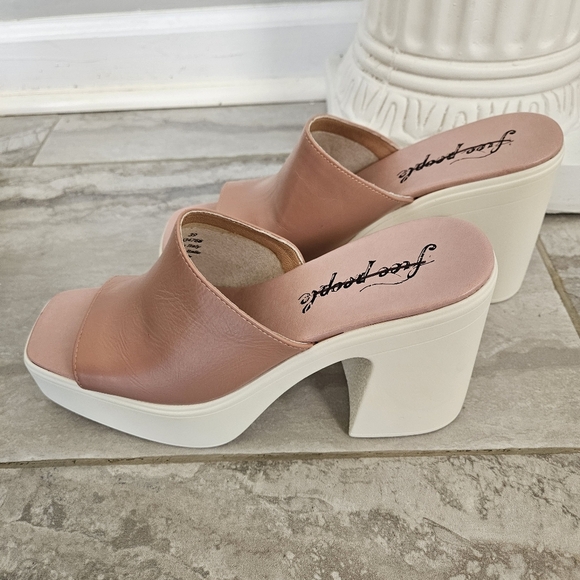 Free People Zoe Women's Platform Slide Sandal  Natural Size EUR39/ US9 - Picture 4 of 12